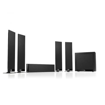 Une expérience Home Cinema de haut niveau, sans les encombrants boîtiers. Composé d'enceintes satellites Kef T301 et d'un caisson de basses Kef T2, le système Kef T305 est toujours à la hauteur.