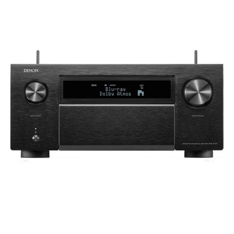 Le Denon AVC-A1H est un ampli home-cinéma de pointe, compatible avec la résolution 8K/4K via HDMI 2.1, offrant 15 canaux d'amplification et la gestion de 4 caissons de basses indépendants. Il prend en charge les formats audio Dolby Atmos, DTS:X et Auro 3D