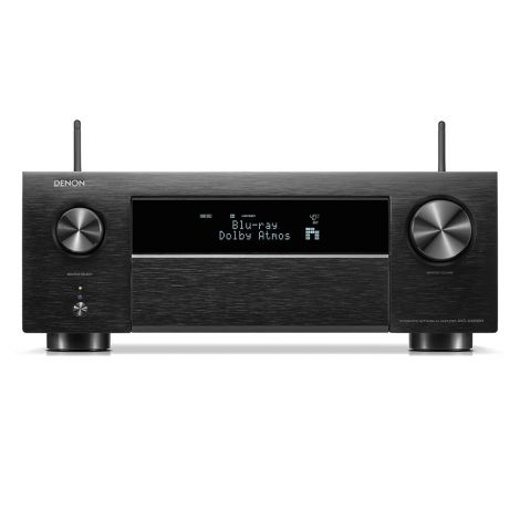 L'ampli home-cinéma Denon AVC-X4800H est compatible avec les formats audio 9.4 ou 7.4.2 et 5.4.4 canaux (DTS:X, Dolby Atmos, Auro-3D). Il prend en charge les flux UHD 8K et 4K HDR sur toutes les entrées HDMI, avec des fonctionnalités avancées pour les jeu