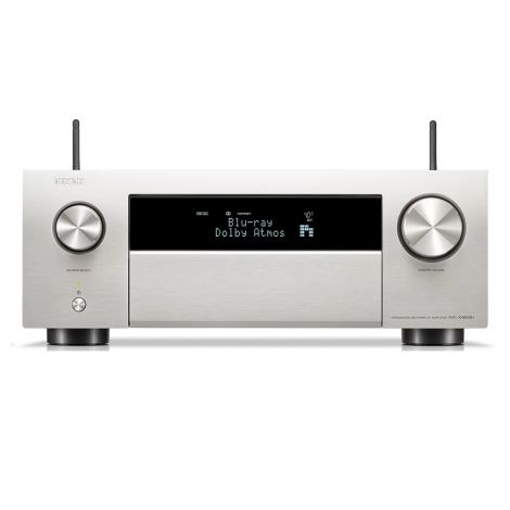 L'ampli home-cinéma Denon AVC-X4800H est compatible avec les formats audio 9.4 ou 7.4.2 et 5.4.4 canaux (DTS:X, Dolby Atmos, Auro-3D). Il prend en charge les flux UHD 8K et 4K HDR sur toutes les entrées HDMI, avec des fonctionnalités avancées pour les jeu