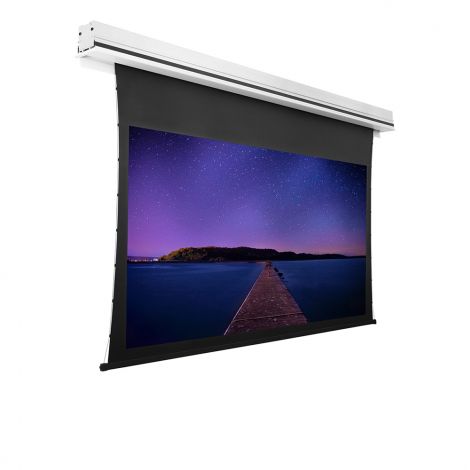 L'écran électrique Lumene Showplace UHD 4K/8K Platinum est un écran de vidéo projection encastrable motorisé, tensionné et Platinum qui vous séduira par la qualité de sa finition.