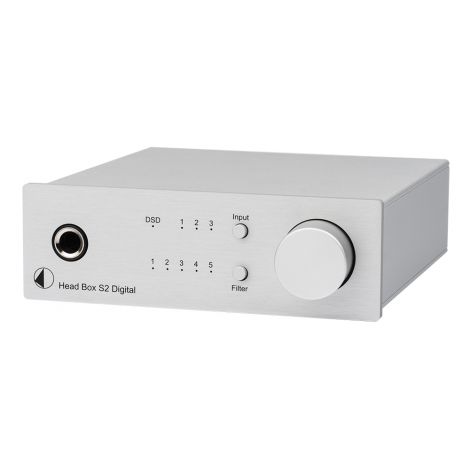 L'ampli casque Pro-Ject Head Box S2 Digital se distingue de son petit-frère Head Box S2 par l'intégration d'entrées numériques (USB-B, Coaxial, Optique) et d'un DAC ESS Sabre traitant les fichiers jusqu'en 32 Bits / 768 kHz (+ DSD256). Certifié Hi-Res Aud