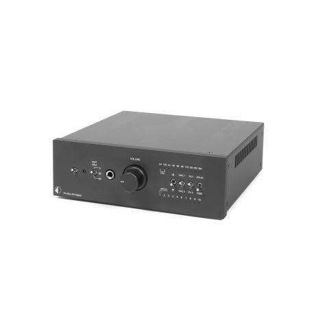 Le Pro-Ject Pre Box RS Digital est un préamplificateur hi-fi haut de gamme doté d'une fonction ampli casque et DAC USB.
