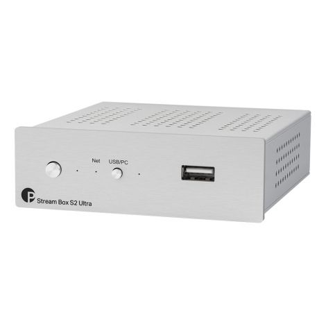 Le lecteur réseau Pro-Ject Stream Box S2 Ultra offre une connectivité moderne avec ses entrées réseau et sa sortie USB A.