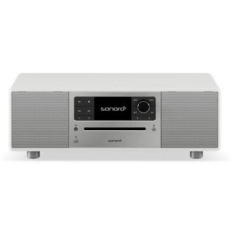 La mini chaîne compacte Sonoro Prestige est un concept tout en un qui intègre un lecteur de CD, un tuner FM DAB+, des enceintes en façade, et des fonctions de musique en streaming tel que Deezer ou Spotify. Une qualité de fabrication et une qualité de son