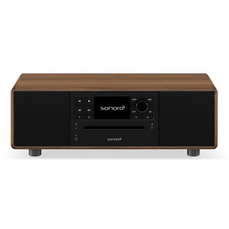 La mini chaîne compacte Sonoro Prestige est un concept tout en un qui intègre un lecteur de CD, un tuner FM DAB+, des enceintes en façade, et des fonctions de musique en streaming tel que Deezer ou Spotify. Une qualité de fabrication et une qualité de son