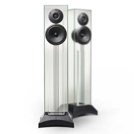 Enceinte en verre transparente Waterfall Iguascu Evo. enceinte design